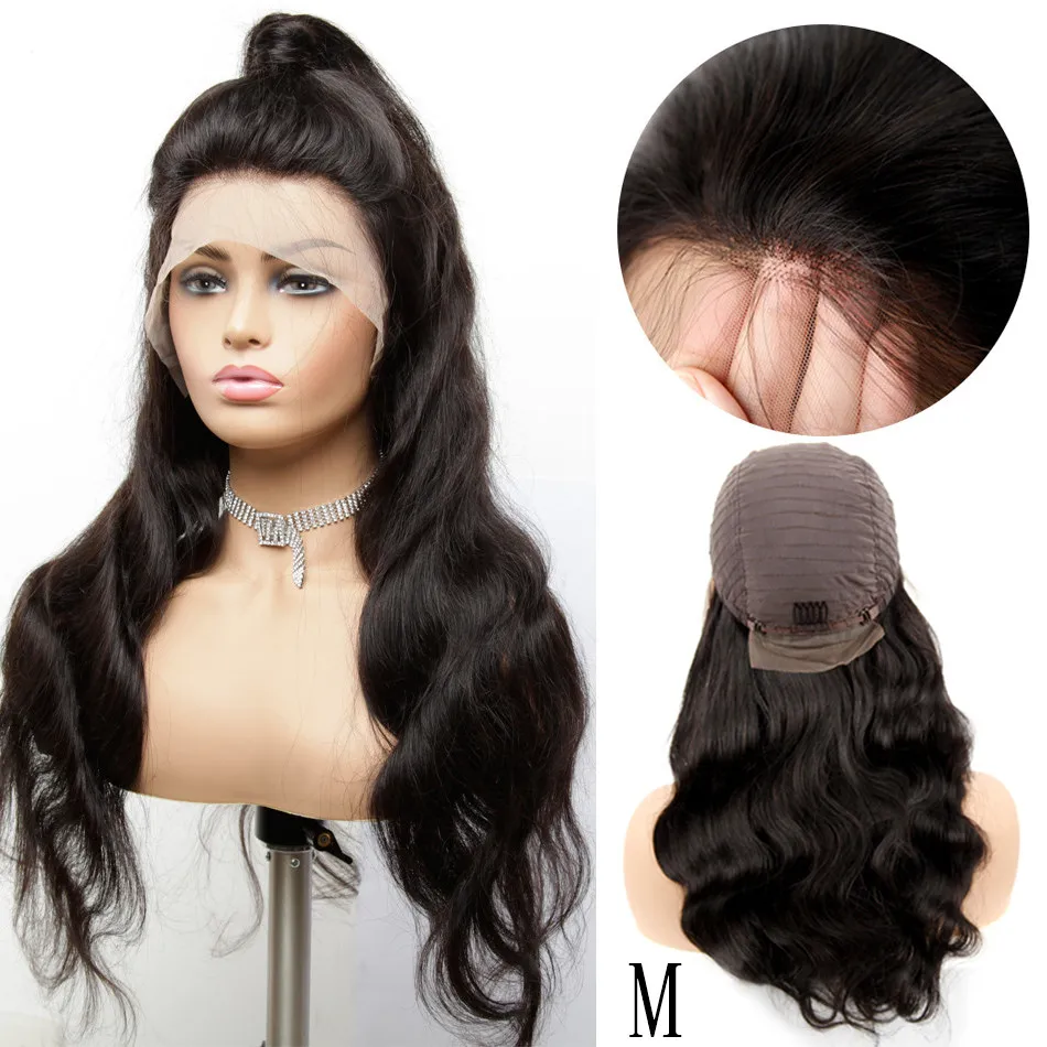 MIHAIR 13*4 кружевные передние средний коэффициент человеческих волос парики для женщин Малайзия Remy объемные волнистые кружевные парики с детскими волосами 150% предварительно выщипанные