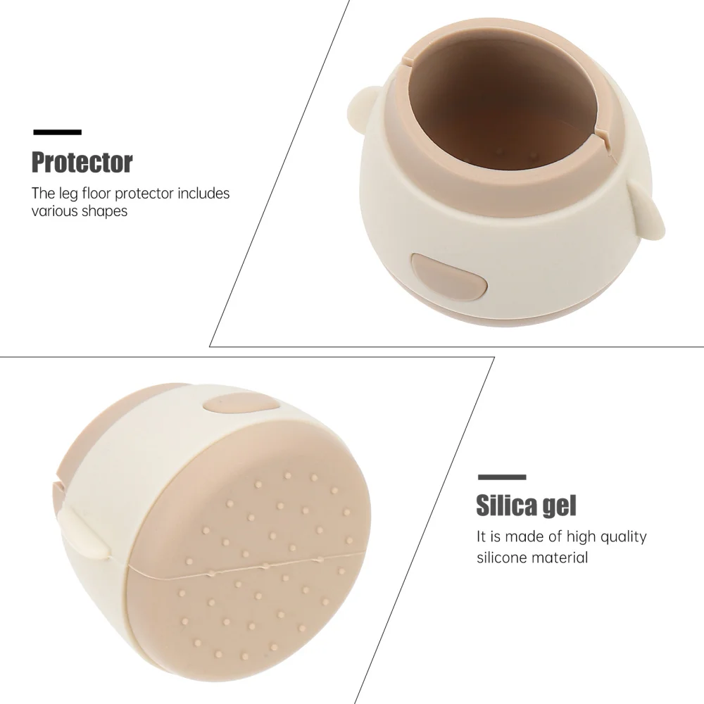 

4pcs Silicone Chair Leg Protectors Chair Feet Caps Non-skid Feet Protectors