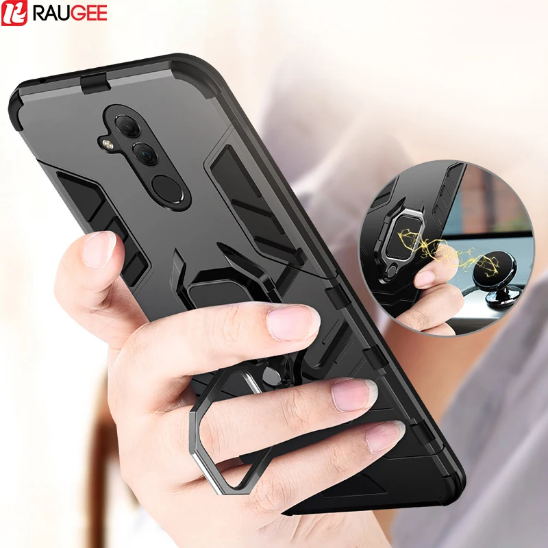 Армированный чехол для Huawei Mate 20 Lite из ТПУ и поликарбоната бампер с магнитным