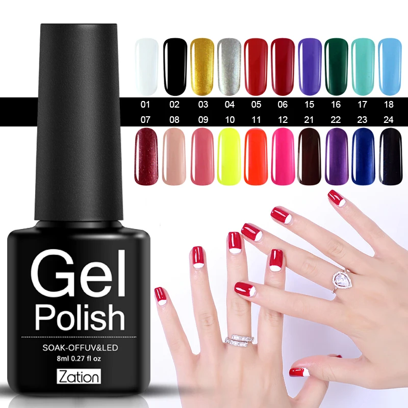 Лак для ногтей Zation 8 мл долговечный Гибридный Гель лак Lucky отмачиваемый