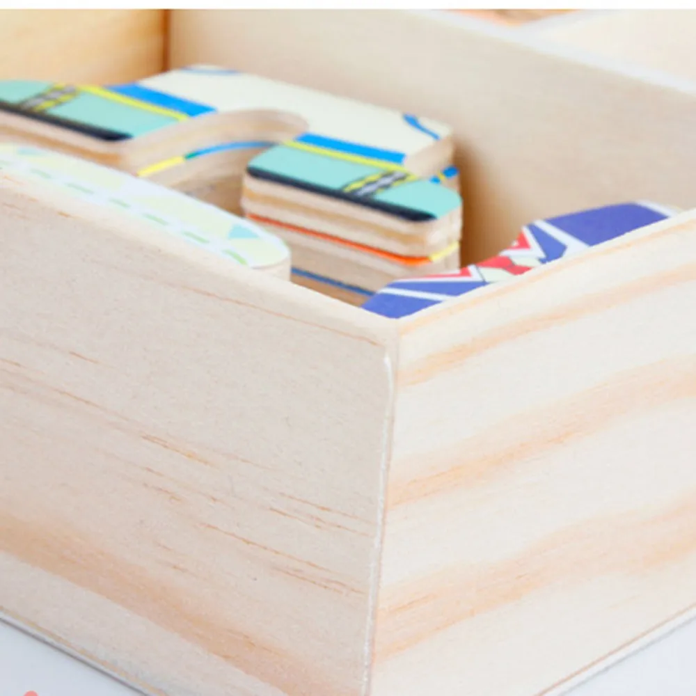 72 шт. мультфильм 3D деревянные головоломки для детей Медведь платье изменение