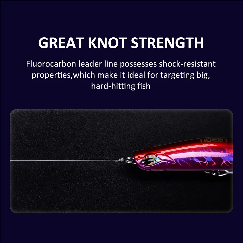 NOEBY Fluorocarbon Fishing Line 4-32lb 100m 150m Leader Leashes Fishing Line Monofilament Wire for Pike Carp Fishing Carbon Line