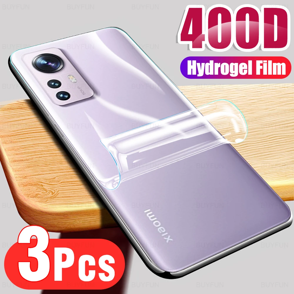 

3Pcs Hydrogel Film Back Cover Protector For Xiaomi Mi 12 12X 12Pro X Pro Mi12 Mi12X Protective Film On For Xiaomi12 12 X Pro HD