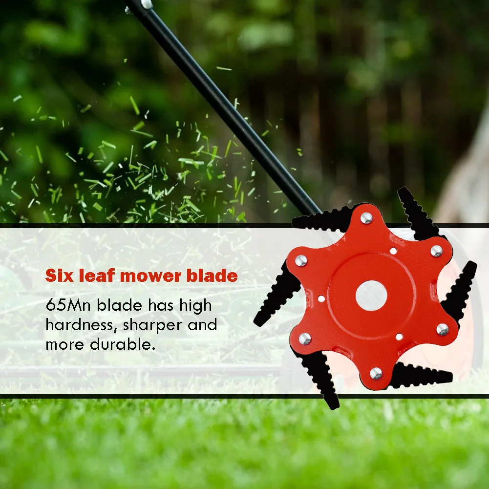 6 зубцов щетка резак лезвие триммер металлические лезвия Триммер головка 65Mn сад