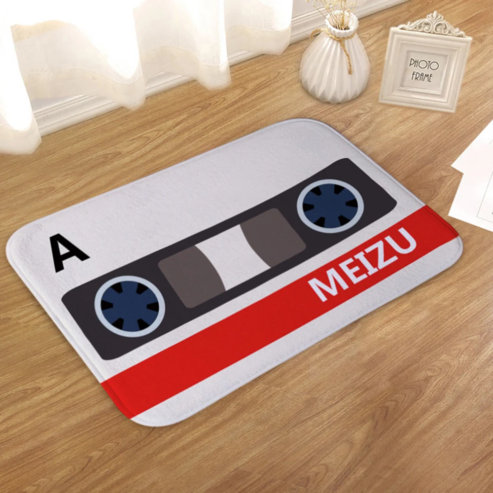 Коврик для двери фланелевый плюшевый винтажный Кассетный скотч домашний коврик