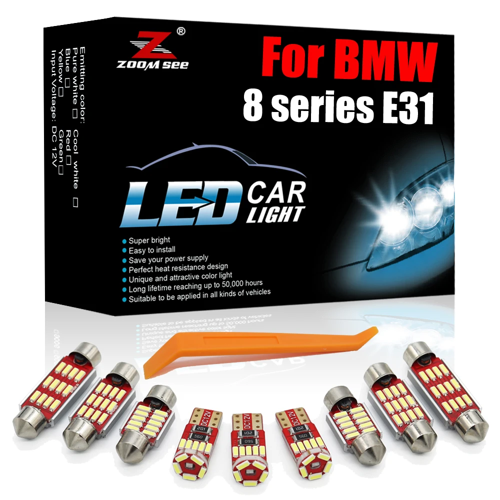 

12-24V White Canbus LED Interior 13pcs For BMW 8 series E31 Coupe 840Ci 840i 850CSi 850i (1990-1999) Car Vanity Mirror Light Kit