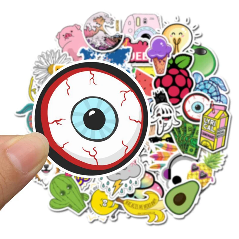 LL-072 #50/шт. Без повторов маленькая свежая наклейка из ПВХ коллекция художественных