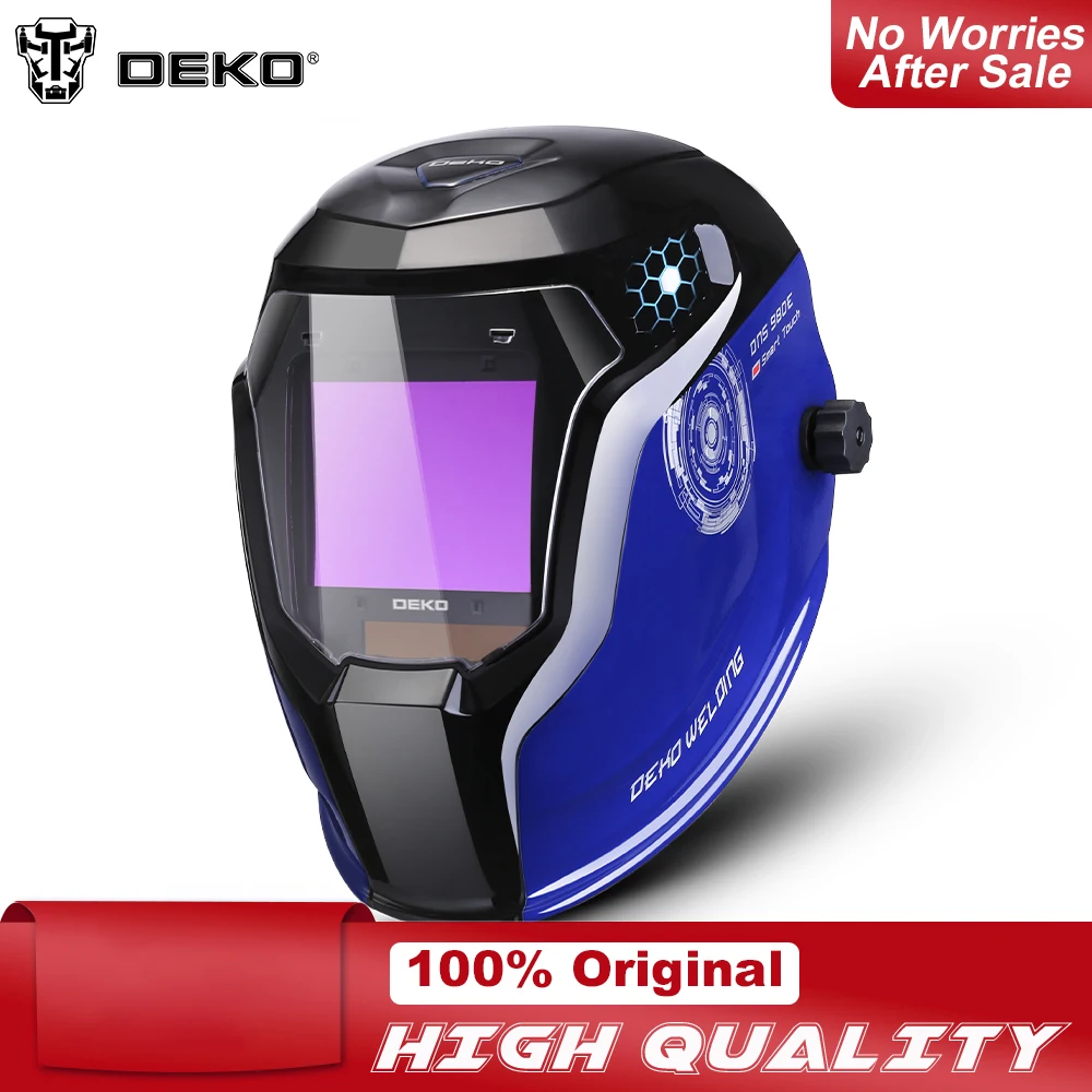 

DEKO DNS-980E Upgraded Solar Power Auto Darkening Welding Helmet Shade Range 4/5-8.5/9-13.5 Welding Mask for TIG MIG MMA