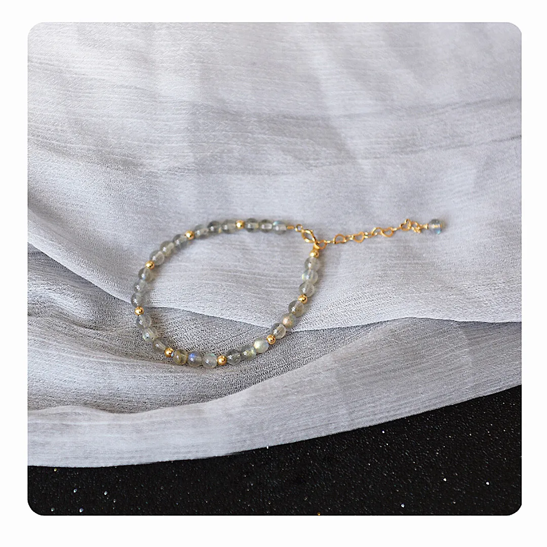 Браслет из натурального Лабрадорита Женский ювелирное изделие ручной работы