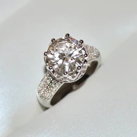 diwenfu 925 silver sterling round diamond ring for women rock bizuteria anillos de wedding bands diamond jewelry ring female box