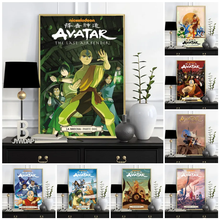 

Avatar The Last Airbender Aang Katara Cartoon Canvas Posters And Print Wall Art Painting Wall Picture For Living Room Home Decor