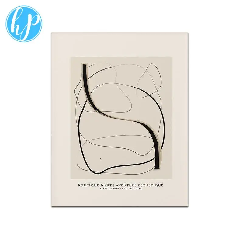 

Simple Abstract Line Still Life Poster Nordic Style Waterproof Ink Canvas Print Painting Modern Living Room Bedroom Decoration