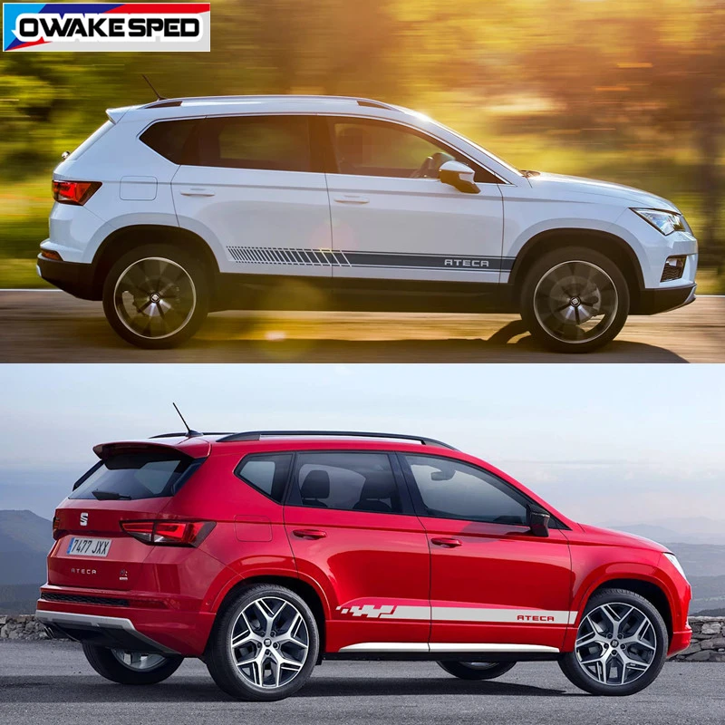 Для сиденья ATECA FR X-Perience гоночные полосы Стильные наклейки на дверь и юбку