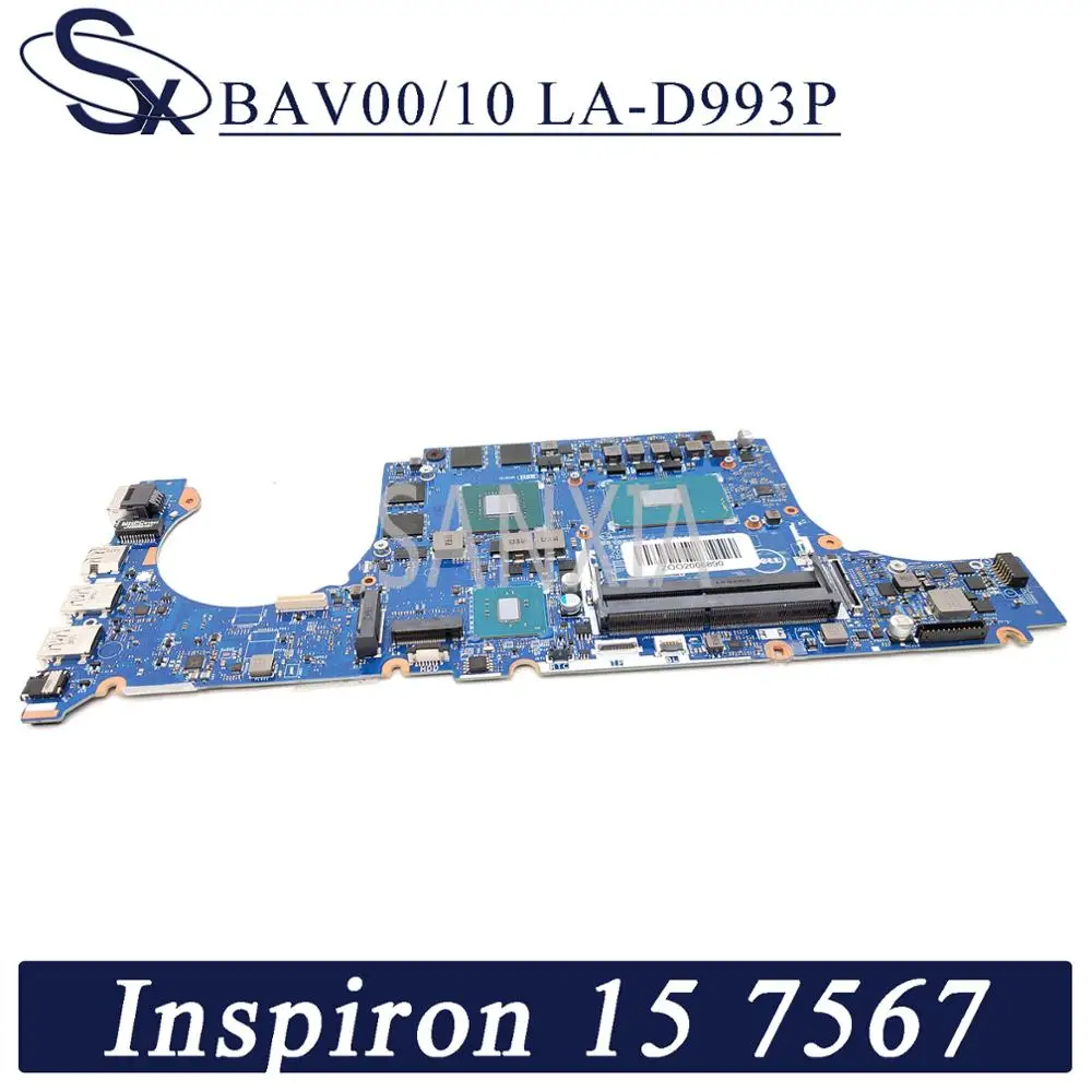 KEFU BAV00/10 LA-D993P материнская плата для ноутбука Dell Inspiron 15 игровая 7567 мастер