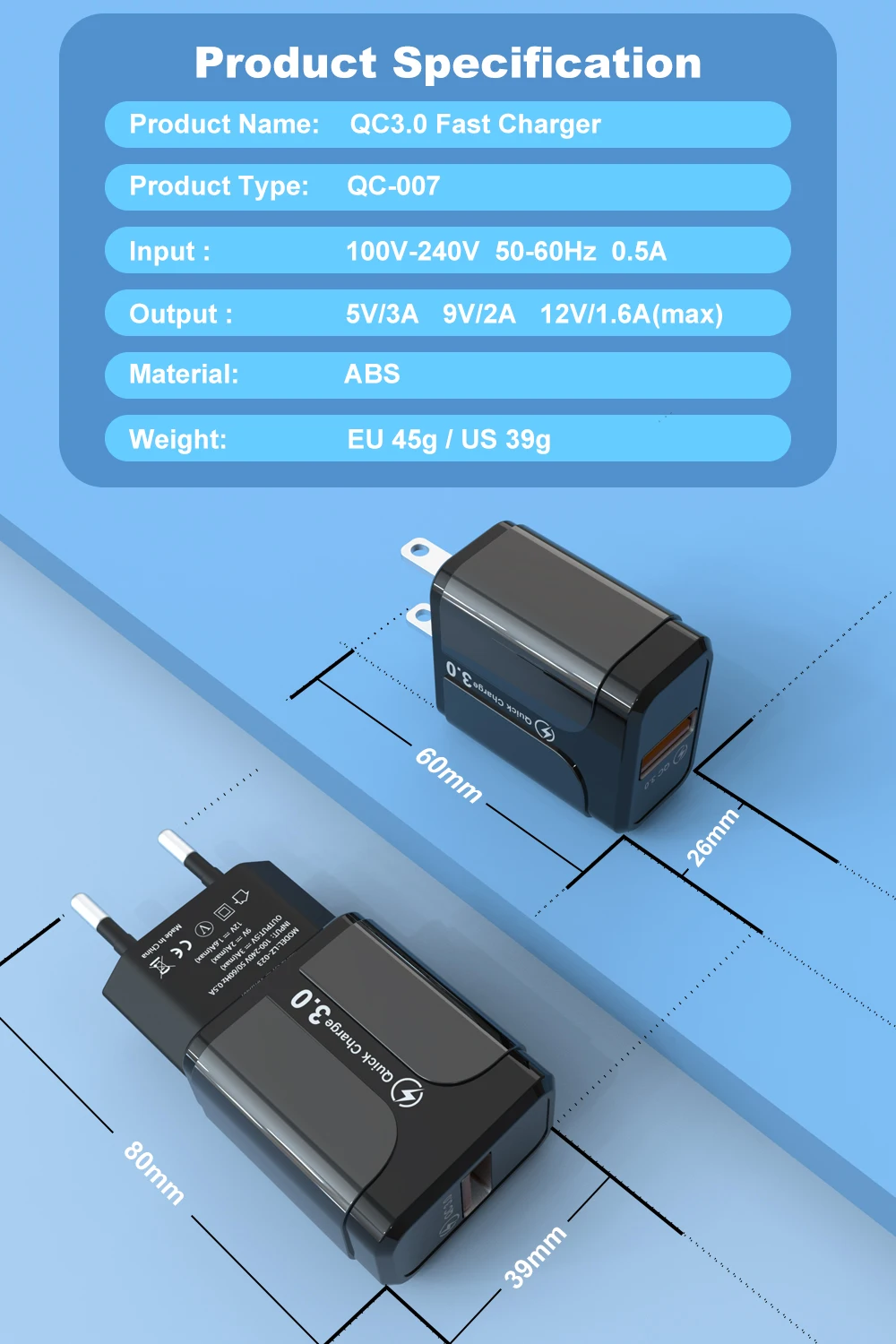 Зарядное устройство Vanniso 5V 3.1A 18W quick charge 3,0 для iphone X Samsumg S8 A50 huawei Xiaomi note 8 qc3.0, настенный адаптер для смартфона