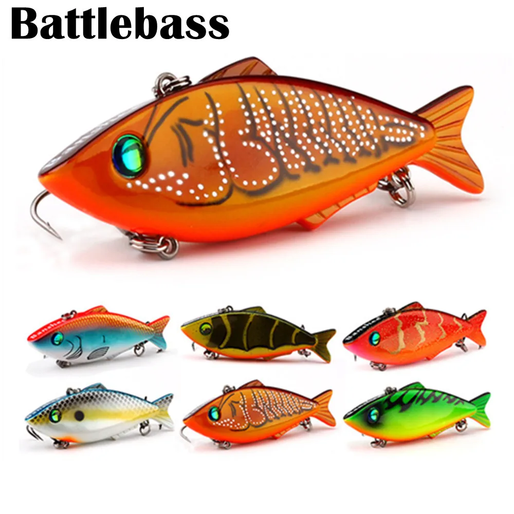 

BATTLEBASS 8g 16g Waver Ghost VIB Vibe Vibration Rattle Virbrtor Sound Wobbler Rattle Sinking Fishing Lure Lipless Crankbait