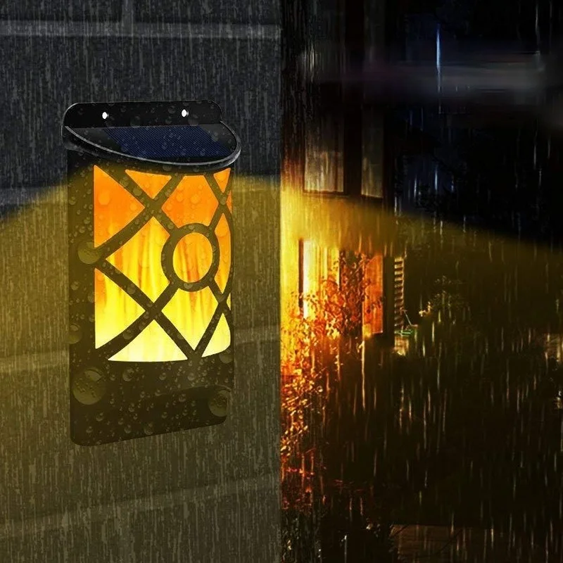 Solar LED Light Outdoor Waterproof Garden Decoration Solar Light Flashing Solar Flame Light Landscape Light Outdoor Solar Light