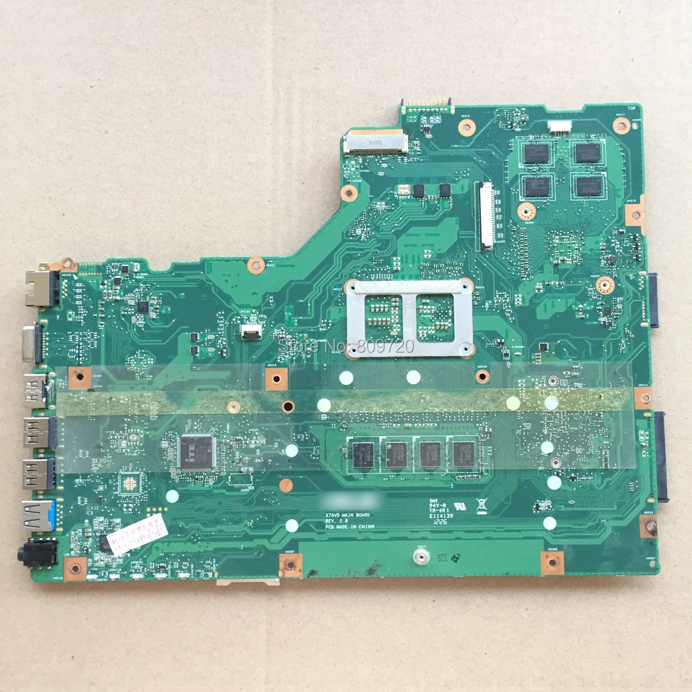 Материнская плата для ноутбука X75VD REV 2 0 X75VB X75VC socket989 DDR3 GT610M Asus i5-3230M | Компьютеры и