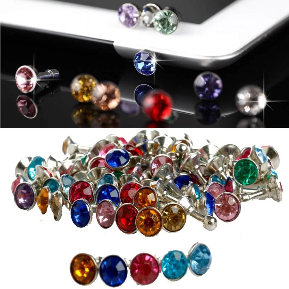 

100Pcs 3.5mm Anti Dust Crystal Earphone Plug Stopper Cap 32CA