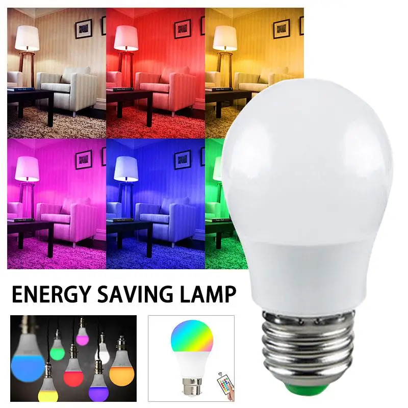 Светодиодная лампа светодиодная лампочка с дистанционным управлением RGB