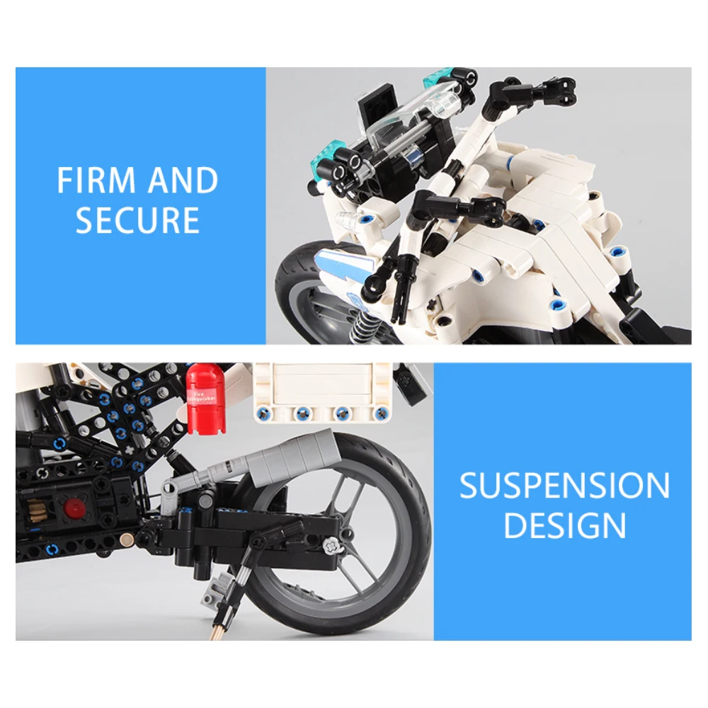 539 шт. полицейские строительные блоки для мотоциклов совместимы с Technic городское