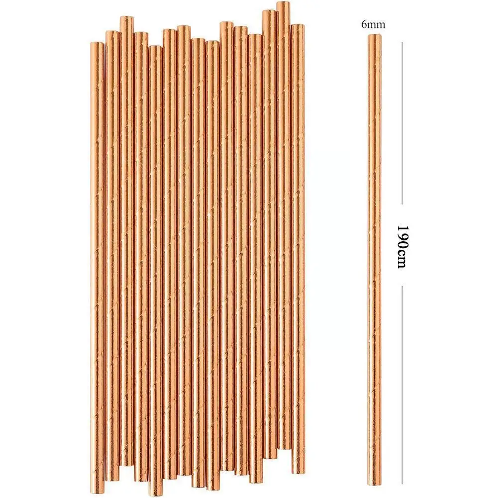 50 шт. одноразовые бумажные салфетки в полоску под розовое золото | Дом и сад