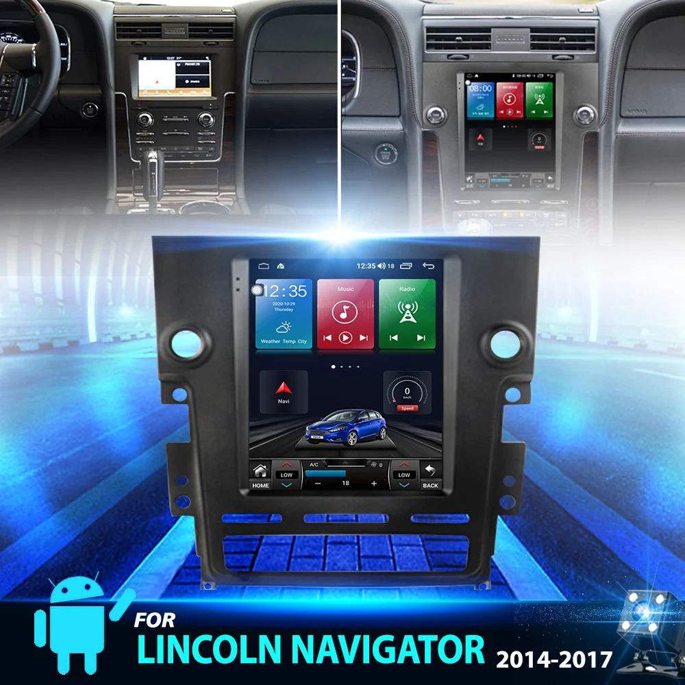 

Автомагнитола на Android 10,0 для Lincoln Navigator 2014-2017 автомобильный вертикальный экран GPS-навигация DVD мультимедийный плеер 2Din