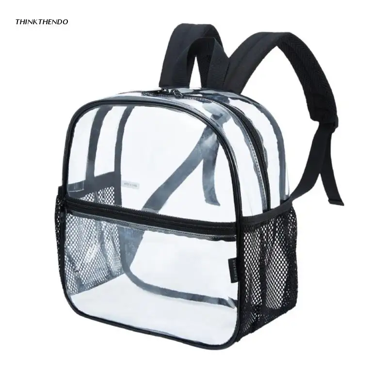 

Women Backpack Transparent PVC Bag Female Fashion Girls College Students Bookbag Travel Daypack for Teenager Girls