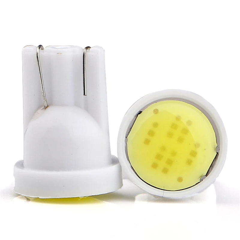 2/10 светодиодный т. Автомобильные светодиодные лампы T10 LED W5W COB с 6 чипами для