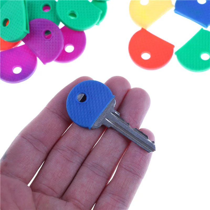 

1/10pcs Mixed Color Hollow Multi Color Rubber Soft Key Locks Keys Cap Key Covers Topper Key Ring
