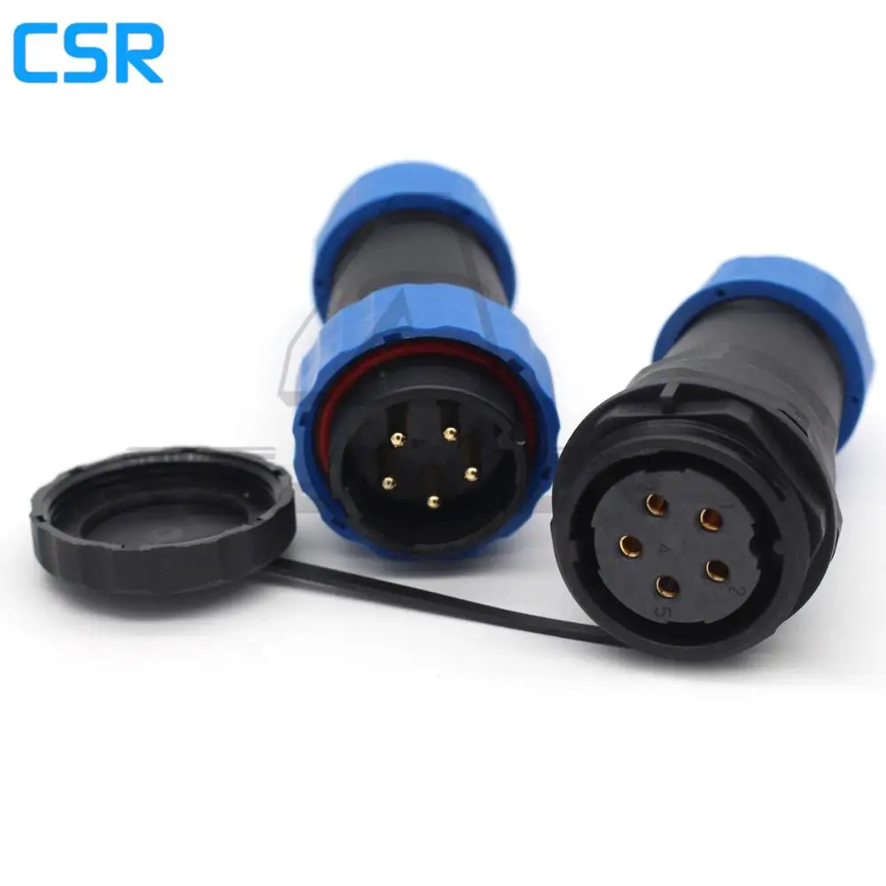 Фонарь 5 контактный водонепроницаемый разъем штекер гнездо Электрический