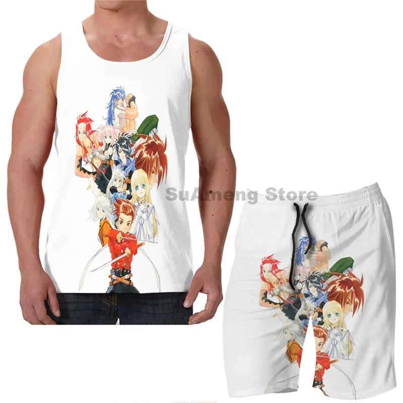 Майка с забавным принтом для мужчин и женщин пляжные шорты комплект жилет