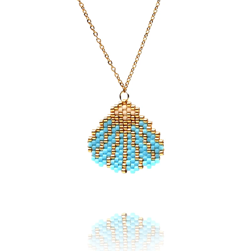 FAIRYWOO синее ожерелье ювелирное с русалкой Миюки подвеской из бисера женское