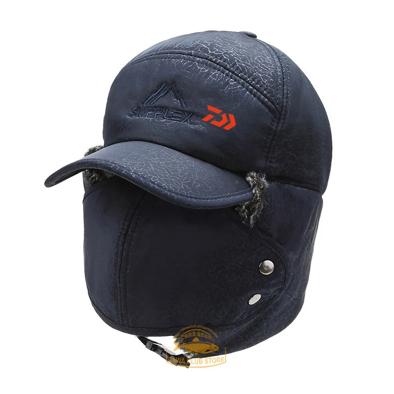 

Daiwa Fly Fishing Cap Autumn Winter Warm Windproof Hat Outdoor Hiking Hunting Visor Hat Cover Face Ear Camping Headwear Fish Cap