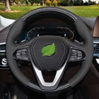 Сделай сам из натуральной кожи, черного цвета из углеродного волокна Чехол рулевого колеса автомобиля для BMW X3 G01 X4 G02 X5 G20 G21 G30 G31 G32 G05 X7 G07 Z4 G29