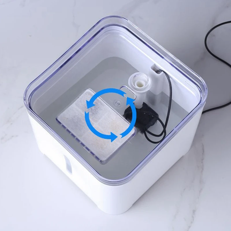 2Л автоматический питательный фонтан для кошек с светодиодный USB элемент