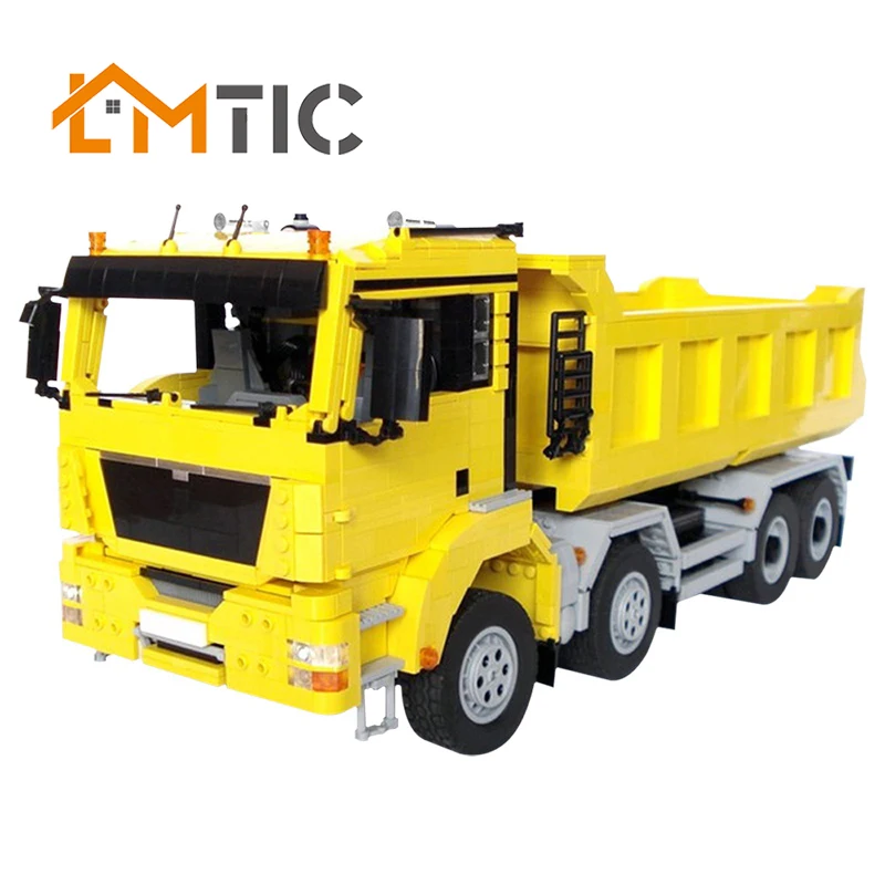 BuildMoc Technic Engineering TGS 8x4 строительный автомобиль набор кирпичей Обучающие игрушки