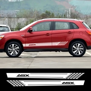 2 шт., виниловые наклейки на боковые юбки для Mitsubishi ASX