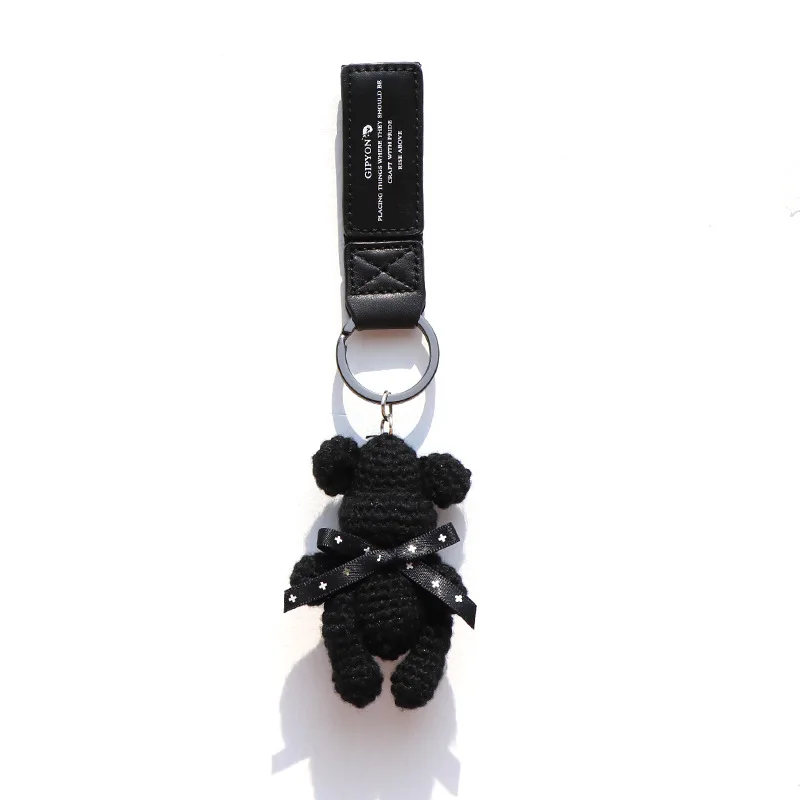 New Arrival Leather Tassel Bow-knot Bomgom Bears Keychains All hand-woven Gloomy Bear Key Ring Car Chains Bag Pendant 2020 | Украшения и
