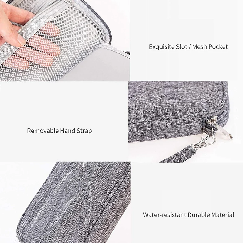 

Cable Organizer Bag, 2Pcs Travel Cable Organizer Bag, Small Electronic Accessory Bag, Cable, Charger, Phone Storage Bag