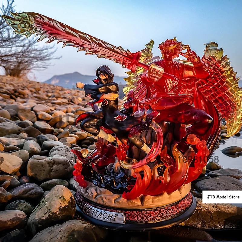 Günstig Naruto GK Uchiha Itachi Und Susanoo Action Figur Modell Oversize 36CM PVC Statue Können Glanz Sammeln Spielzeug Desktop Dekoration
