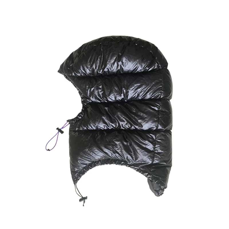 Сверхлегкая шапка с гусиным пухом закрывающая лицо водонепроницаемая для улицы