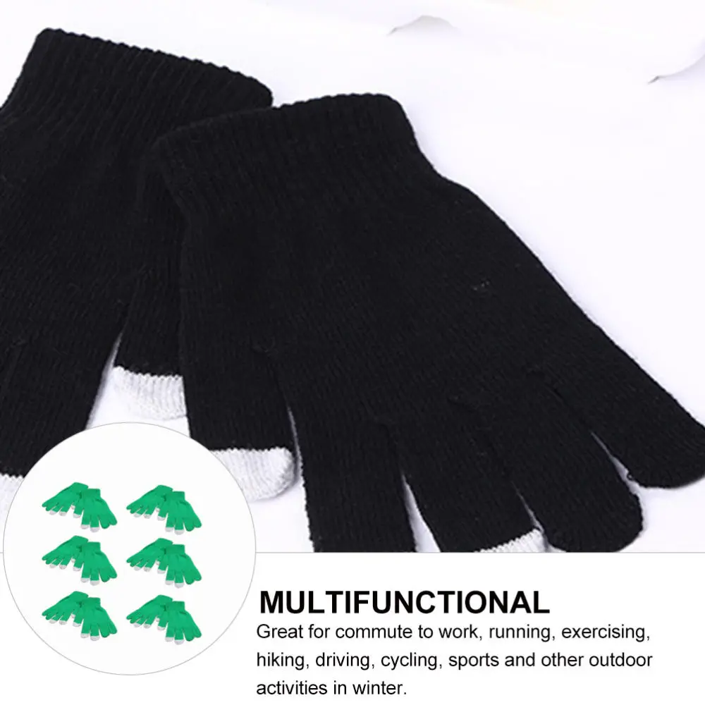 

6 Pairs Touch Screen Men Winter Warm Knitted Unisex