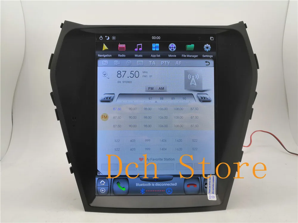 10,4 дюймов вертикальный экран Tesla стиль Android 8,1 автомобильный DVD gps плеер для hyundai santa Fe Ix45 2013- навигация PX6 CARPLAY