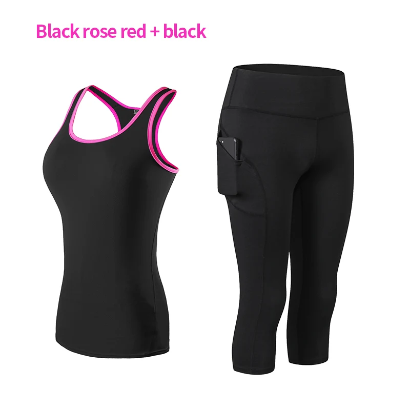 Women's Clothing 2023 Yoga Gym Suit Two-piece Tracksuit Elastic Force Exercise Fitness Sportswear Seamless Push Up Yoga Set