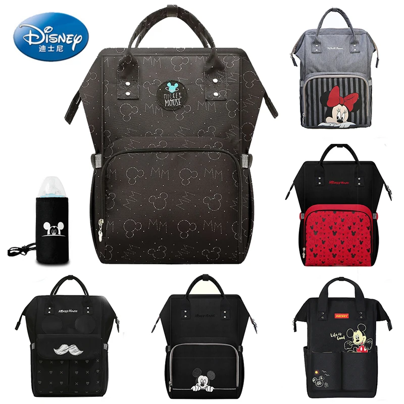 Disney Микки детские USB Пеленки сумки рюкзак для мам сумка для путешествий большой емкости мама сумка для ребенка многофункциональная детская коляска сумка