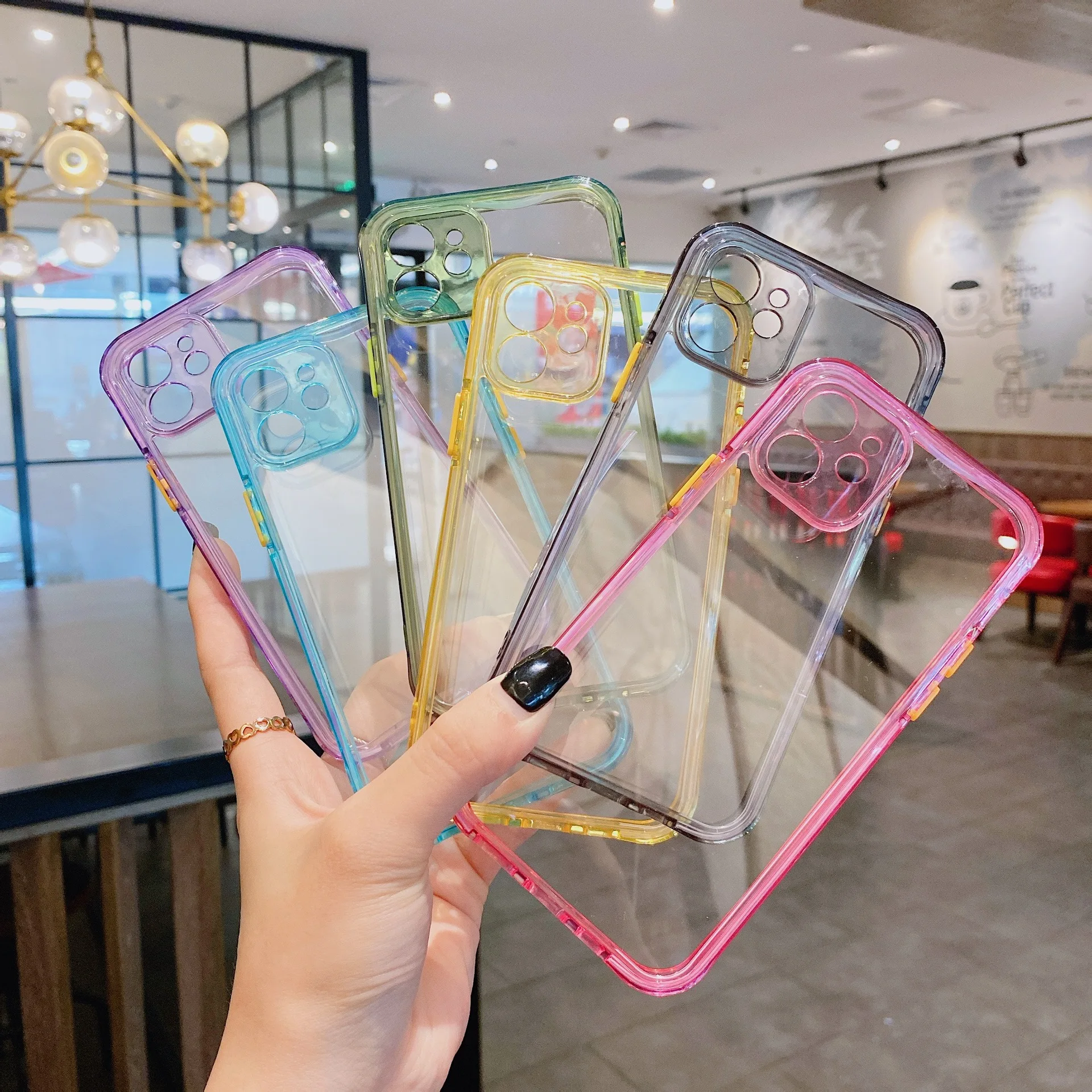 

For iphone 11 case clear with design,Case For iphone 11 pro max luxury 12 mini X XS XR 6 6S 7 8 Plus silicone Mobile Phones