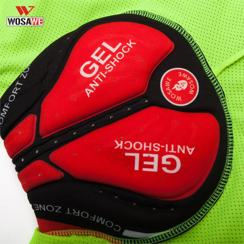 WOSAWE велосипедные шорты 5D гелевые силиконовые накладки Штаны спортивные Бермуды