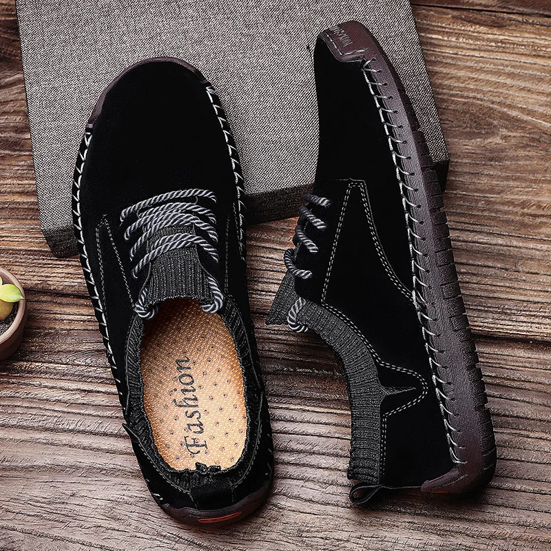 Новинка 2020 мужская повседневная обувь модная Высококачественная кожаная