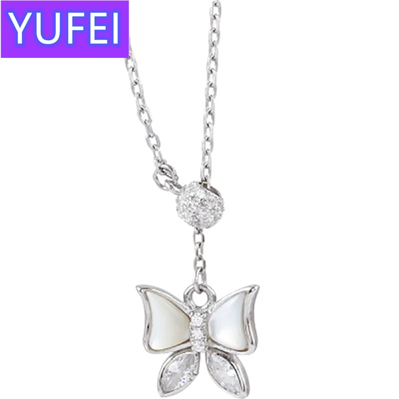 

Temperament Simple Tiny Butterfly Necklace for Women Feminia Delicate Stylish Kolye Clavicle Popular Valentine Gift